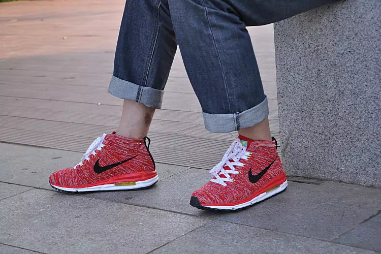 man nike flyknit air max 90 spider summer red